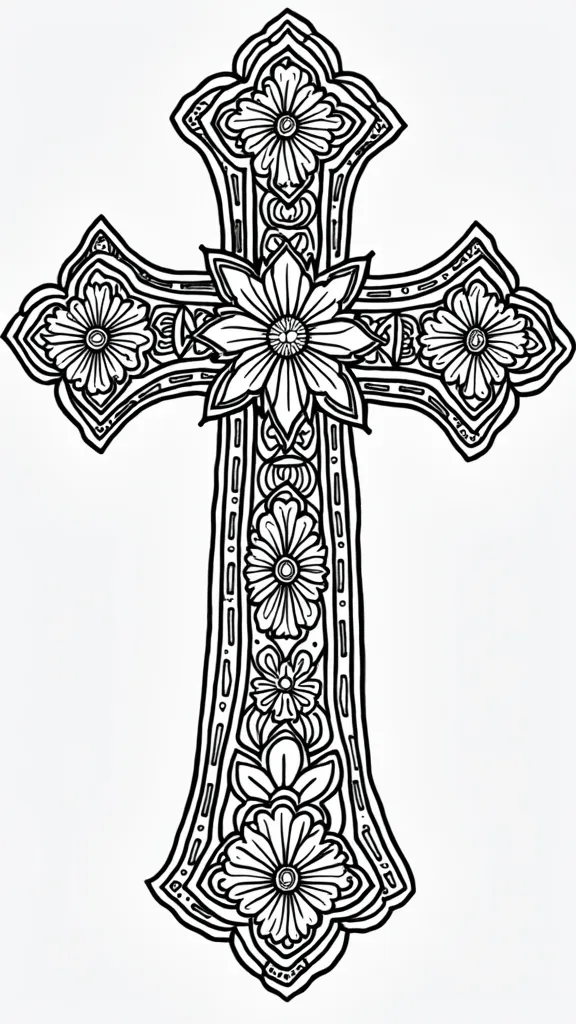 cross coloring pages printable